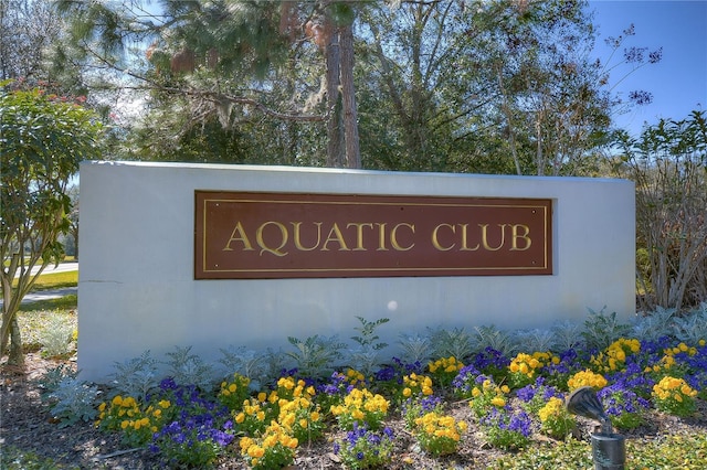 view of community sign