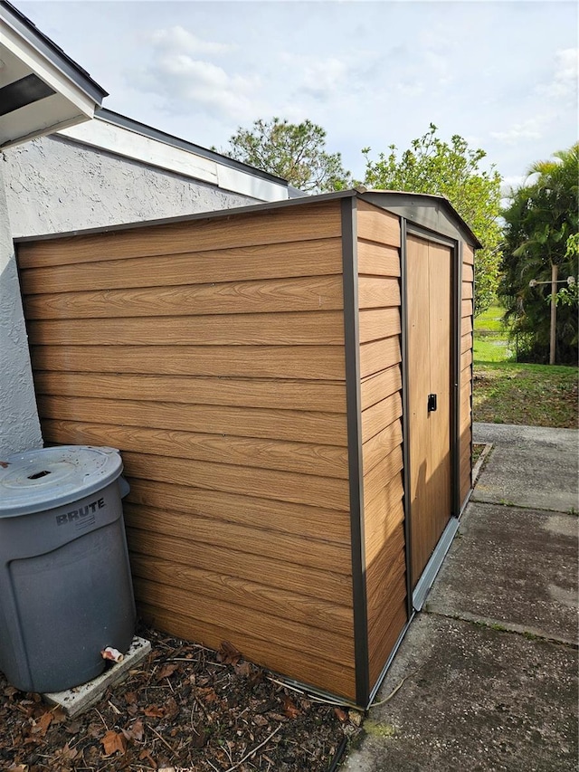 view of shed