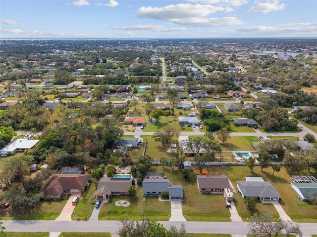 aerial view with a residential view