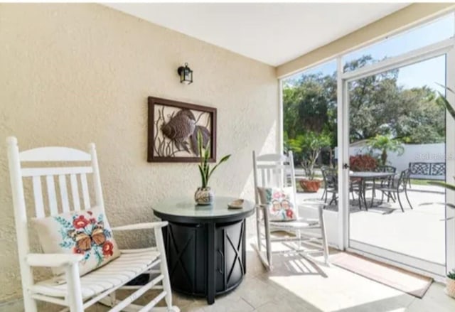 view of sunroom