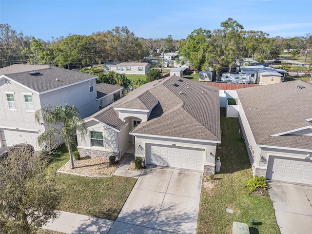 aerial view featuring a residential view