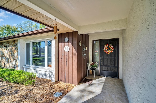 view of doorway to property