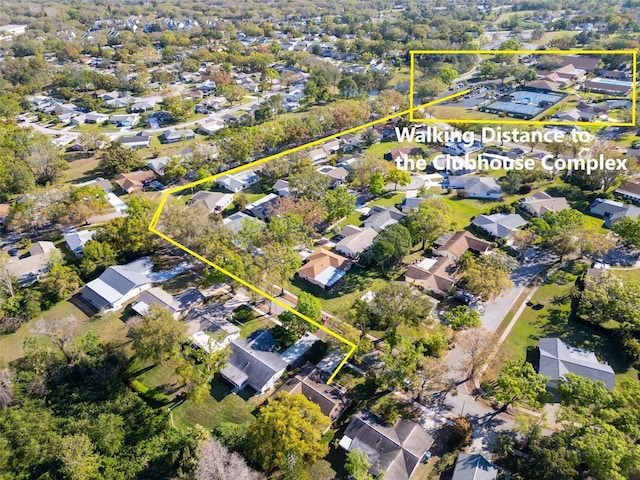 bird's eye view featuring a residential view