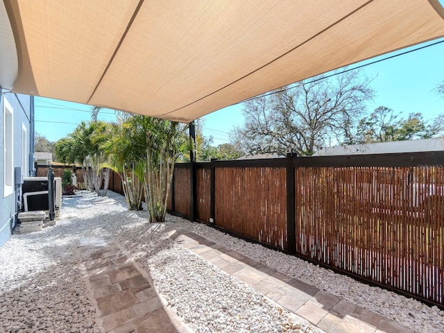 view of patio / terrace with a fenced backyard