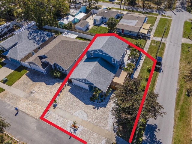 bird's eye view featuring a residential view