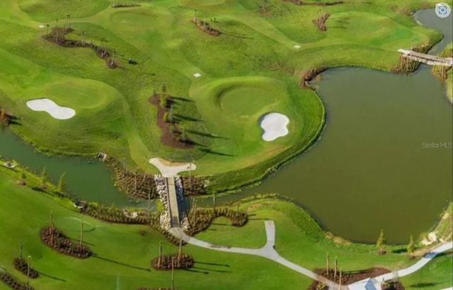 view of community with view of golf course