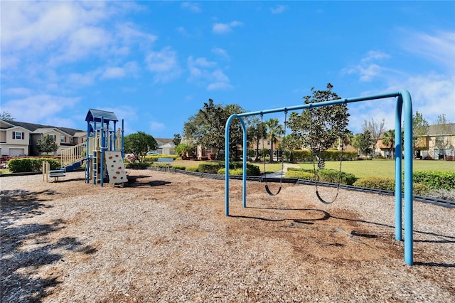 view of community jungle gym