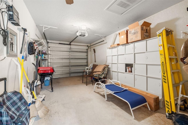 garage featuring a garage door opener