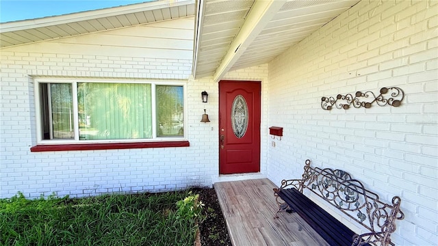 view of doorway to property