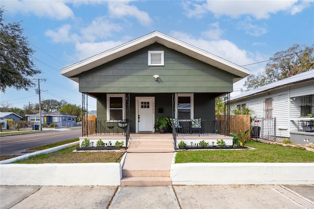 view of front of house with covered porch