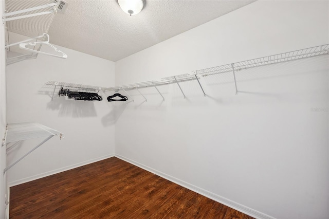 spacious closet with wood finished floors