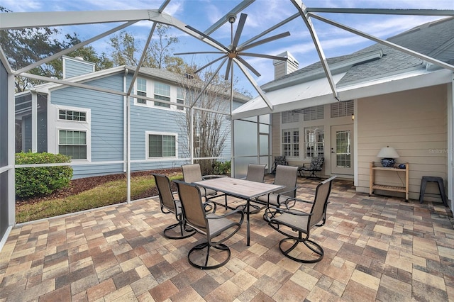 view of sunroom