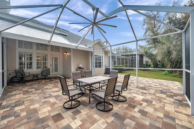 view of sunroom