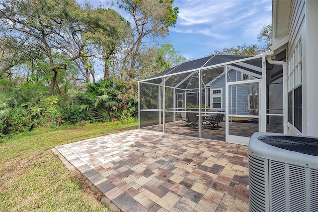 view of patio with central air condition unit