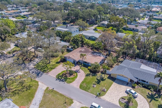 aerial view with a residential view