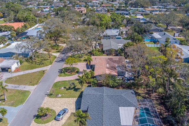 bird's eye view with a residential view