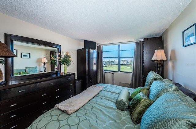 bedroom featuring a textured ceiling