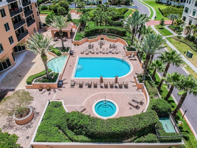 view of pool with a patio area