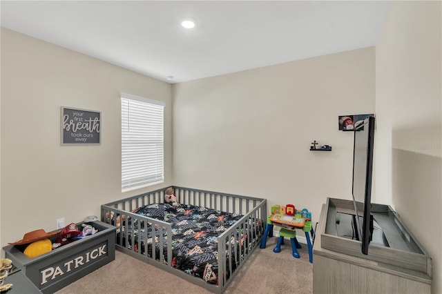 view of carpeted bedroom