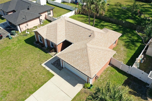 bird's eye view featuring a residential view