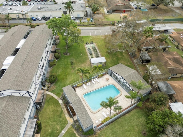 aerial view featuring a residential view