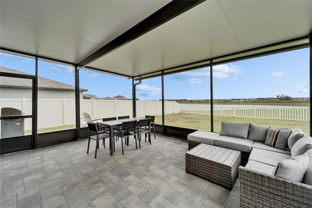 view of sunroom