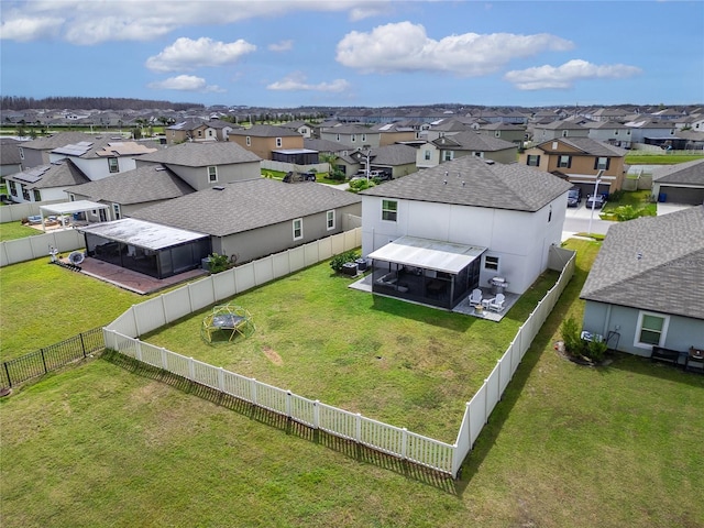 aerial view featuring a residential view