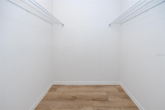 spacious closet featuring wood finished floors