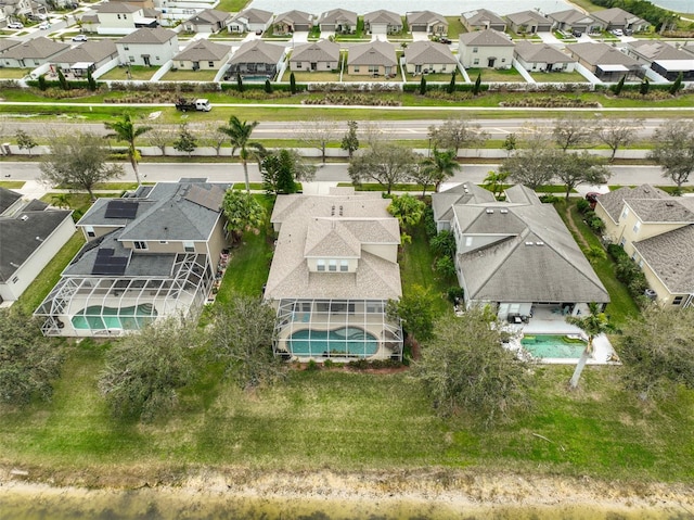 bird's eye view with a residential view