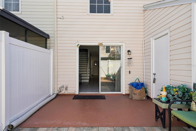 view of doorway to property