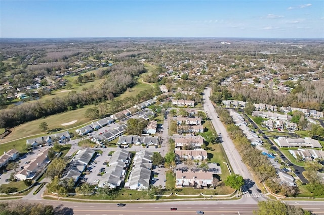 drone / aerial view with a residential view