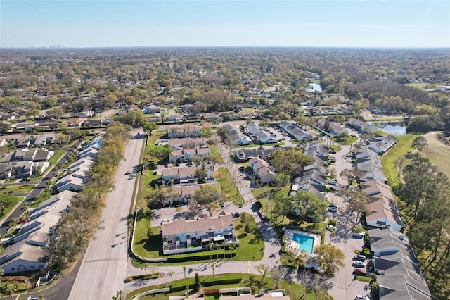 drone / aerial view featuring a residential view