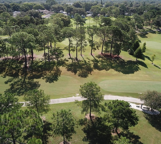 aerial view featuring golf course view