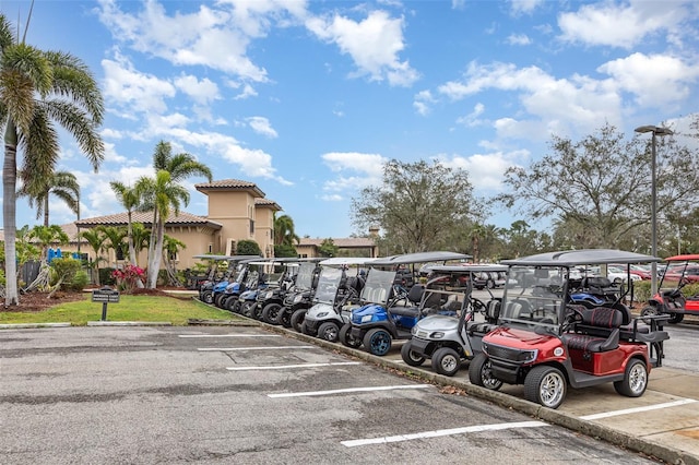 view of uncovered parking lot