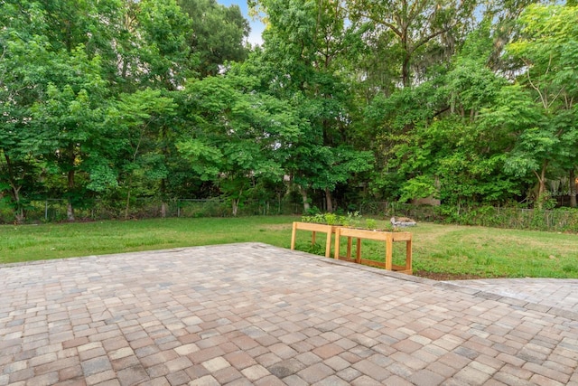 view of patio with fence