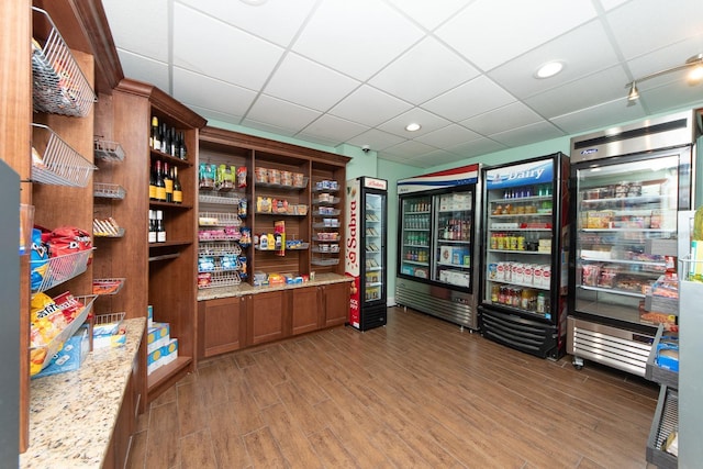 storage room featuring wine cooler