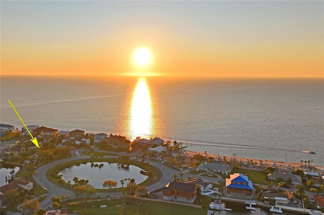 property view of water with a residential view