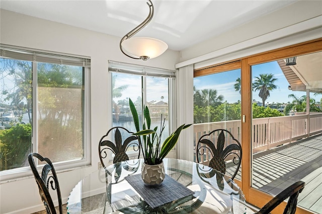 view of sunroom