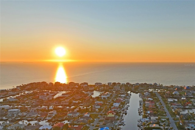 property view of water with a residential view