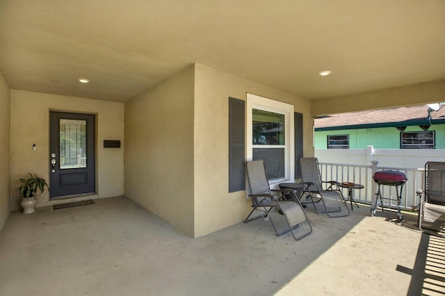 view of patio with covered porch