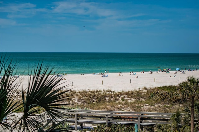 property view of water with a view of the beach