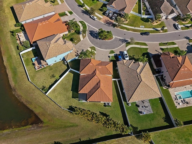 bird's eye view featuring a residential view