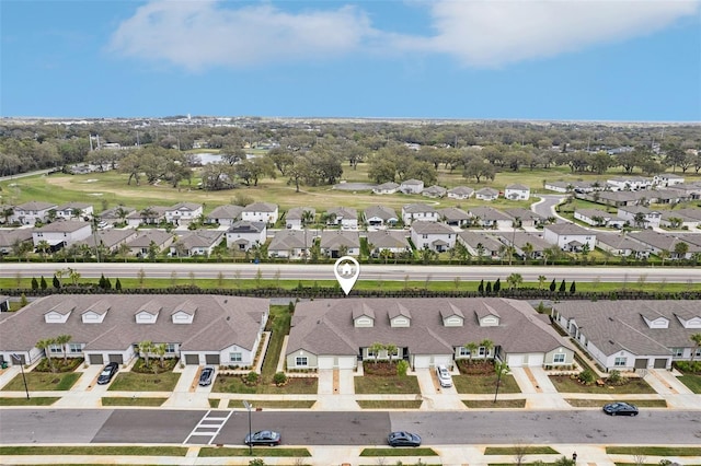 aerial view featuring a residential view