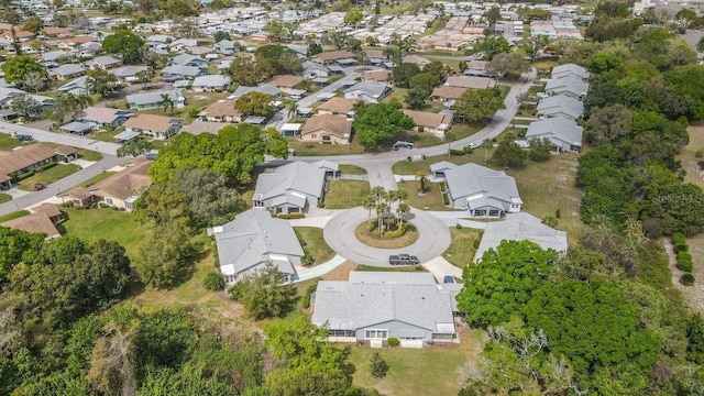 aerial view with a residential view