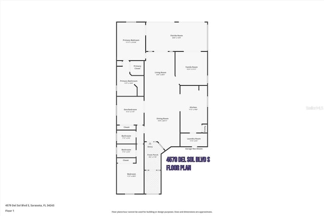 4579 Del Sol Blvd S, Sarasota, FL 34243 - view of layout
