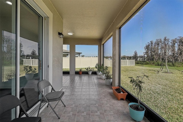 view of patio with fence