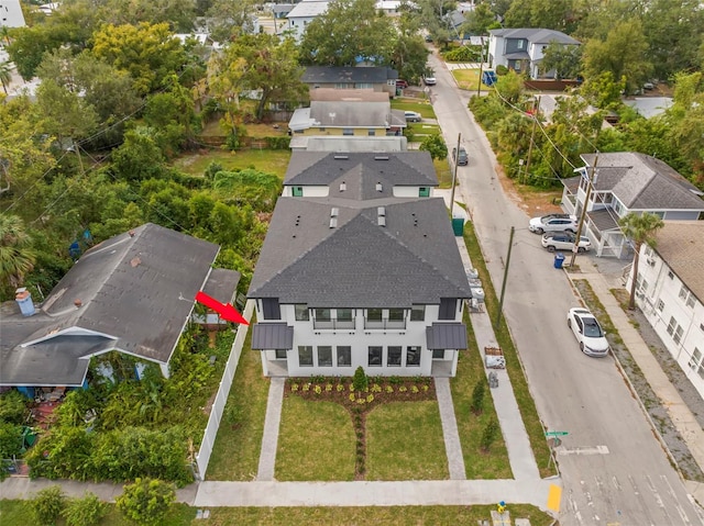 bird's eye view with a residential view