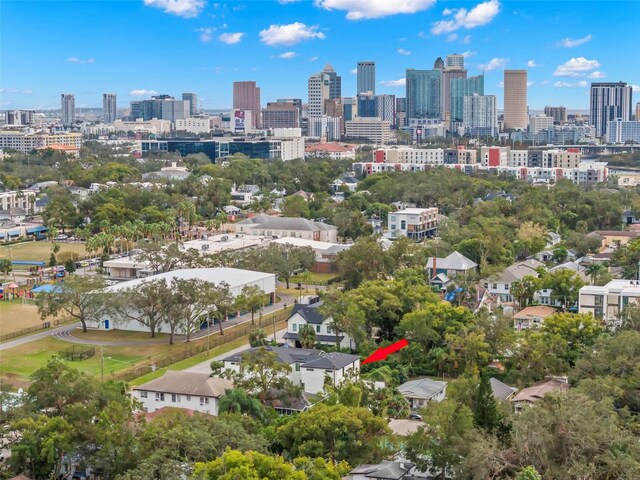 aerial view with a view of city