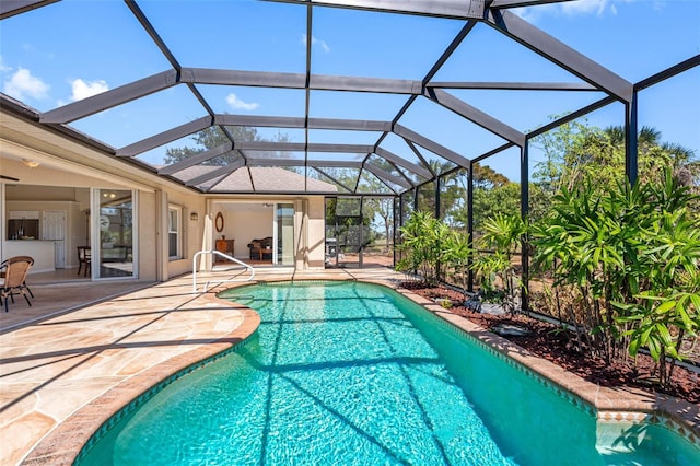 pool featuring a patio area