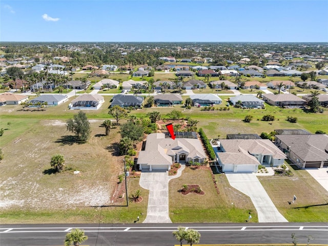 bird's eye view featuring a residential view